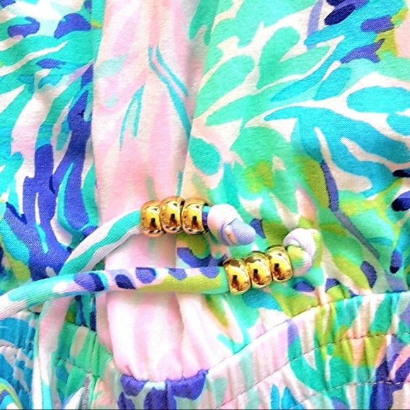 New Lilly Pulitzer Keely jumpsuit   multi shell of a party size medium - Picture 6 of 6